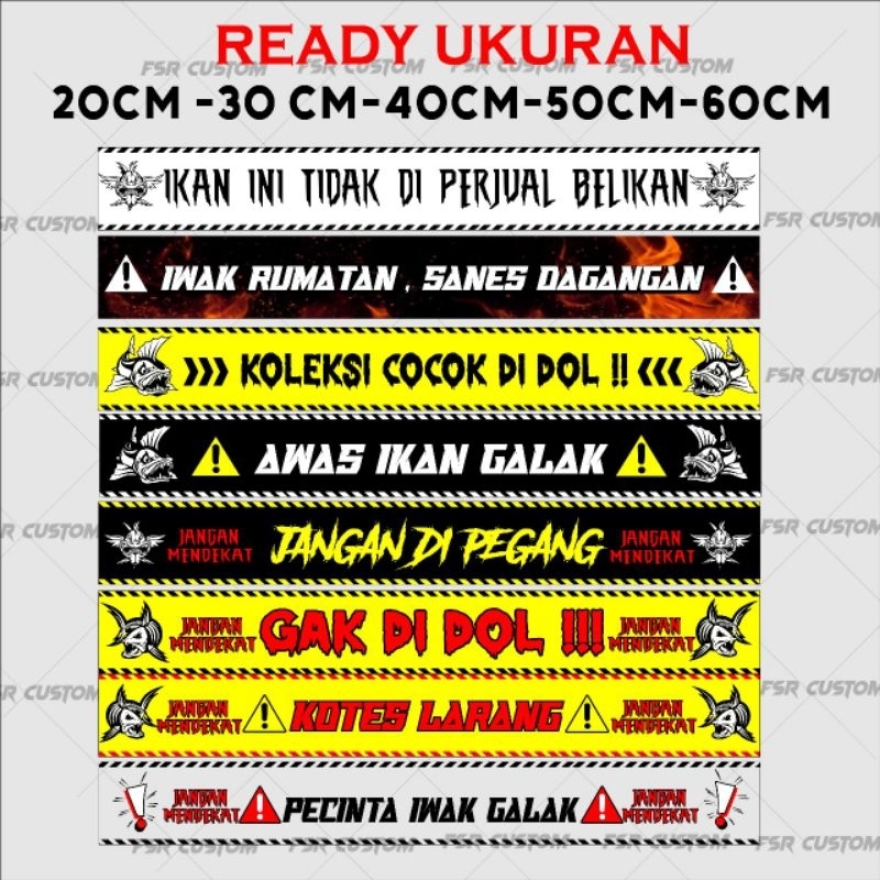 STIKER AQUARIUM CHANNA / PREDATOR