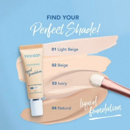 (BPOM+HALAL) WARDAH LIQUID FOUNDATION| WARDAH ALAS BEDAK