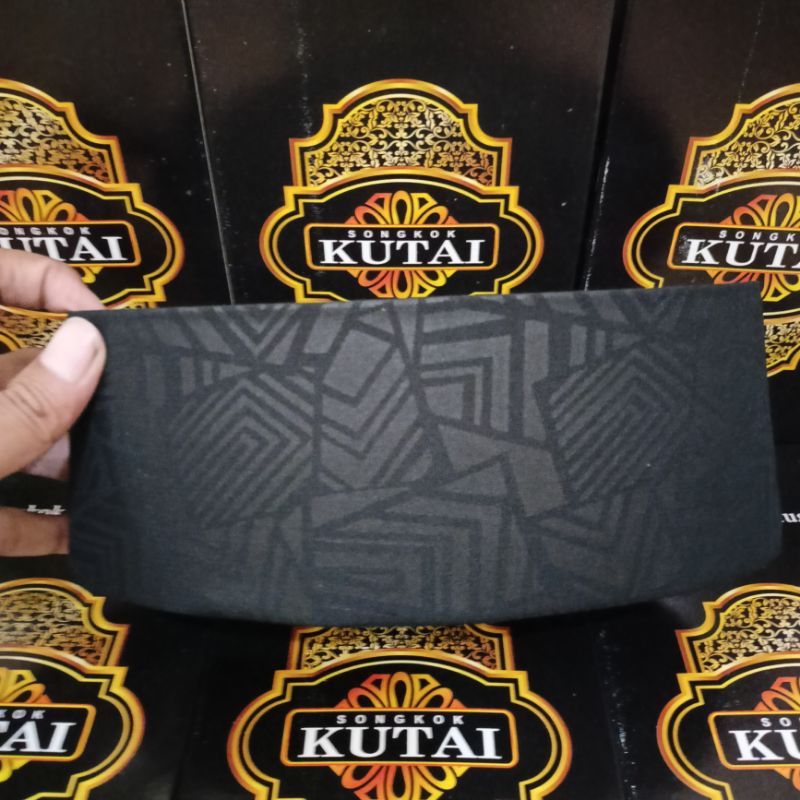 Peci hitam pria motif 3D songkok model terbaru