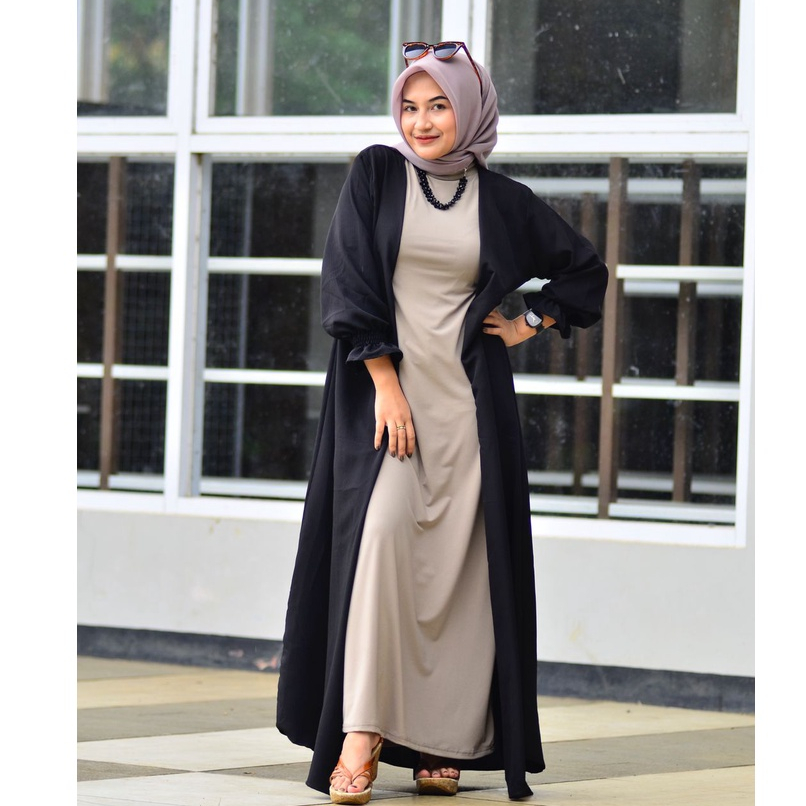 RAABIHA Afina Long Outer I 4 Style In 1 Outer I Outer Kekinian I Outfit Ramadhan