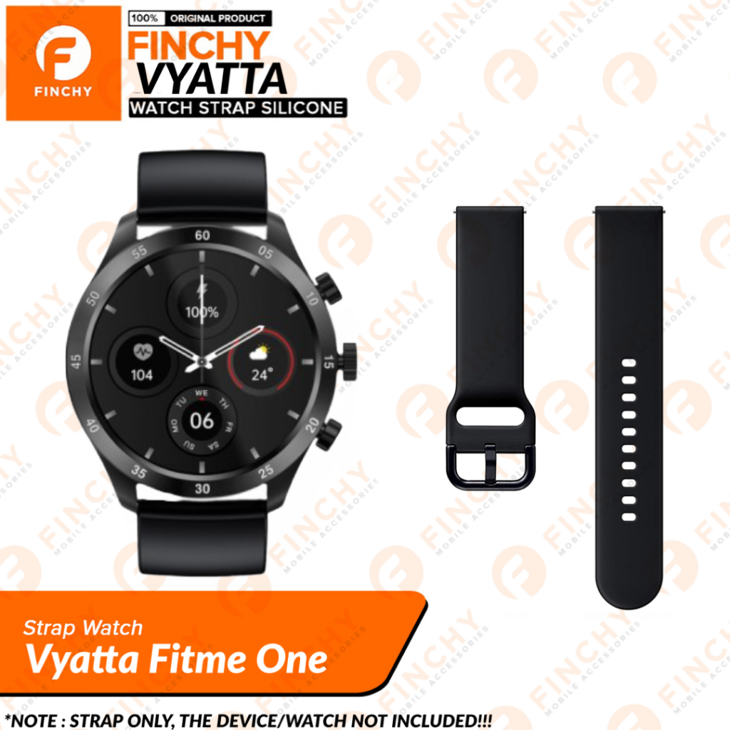 Finchy Silicone Strap for Vyatta Fitme One Smartwatch Replacement Rubber Wristband tali jam