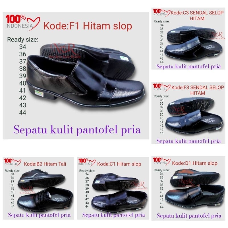 Sepatu Pantofel Pria Kulit/Sepatu Vantofel Kerja Hitam Formal Dinas Resmi/Sepatu Pantofel Anak/Sepatu sekolah kantor Pria ukuran 33 34 36 37 38 39 40 41 42 43 44