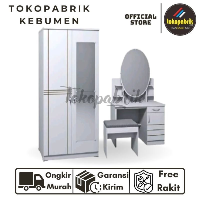 Lemari 2 Pintu dan Meja Rias Paket Murah Lemari Meja Rias Minimalis