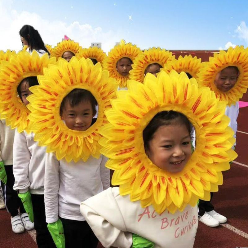 Kostum Bunga Matahari Aksesories Kostum Bando Matahari Anak Sun Flower Bando Aksesoris Pentas Anak &amp; Dewasa