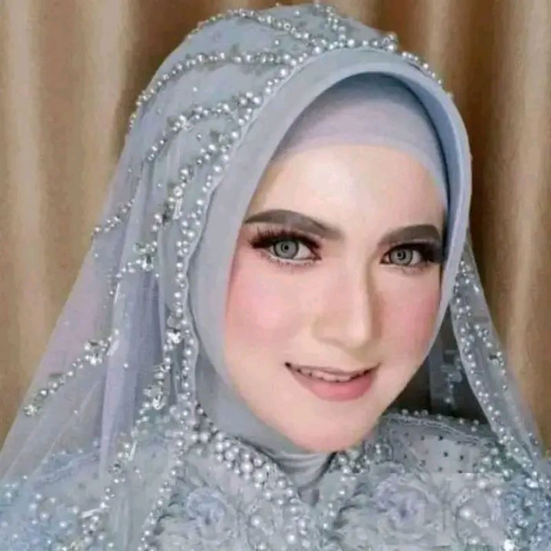 Kerudung pengantin / Slayer Pengantin / Slayer Akad / Slayer Mutiara