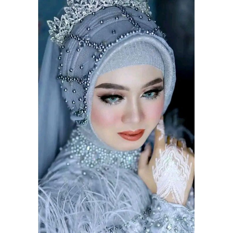 Kerudung pengantin / Slayer Pengantin / Slayer Akad / Slayer Mutiara