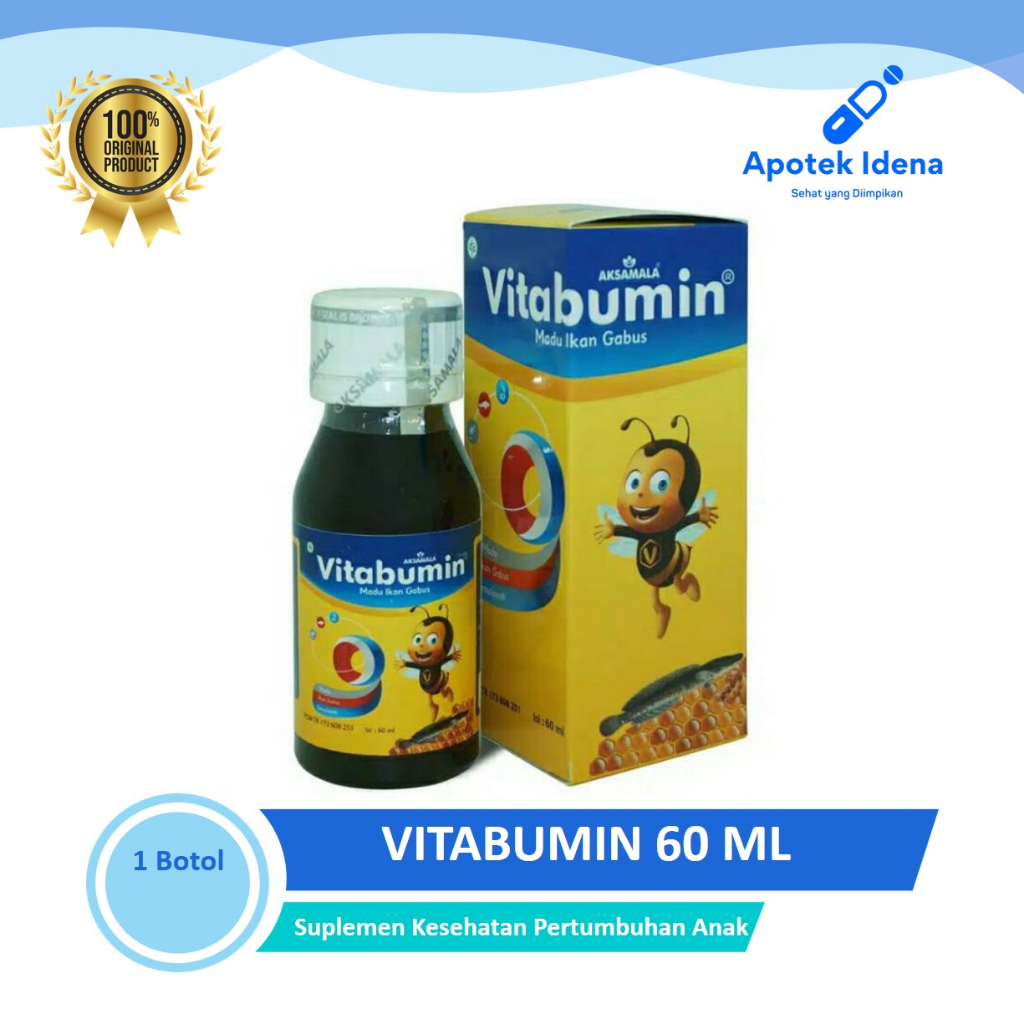 Vitabumin Vitamin Untuk Bayi dan Anak Madu Ikan Gabus Sirup 60 ml Penambah Nafsu Makan