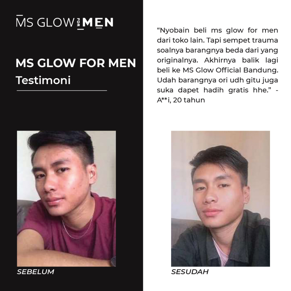 Ms Glow For Men Perawatan Wajah Skincare Bpom Cowok Original Termurah - By Msglowofficialbandung
