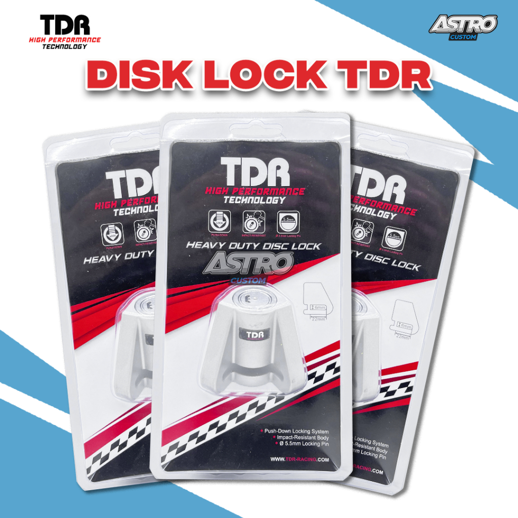 Disk Lock TDR Gembok Motor Kunci Cakram Plug N Play Universal Triangle Lock