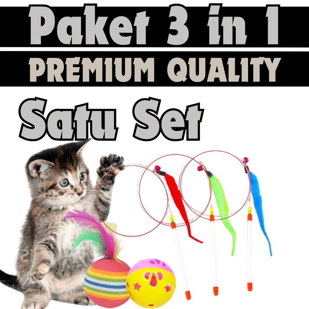 Paket Tongkat Mainan Kucing FEFARM