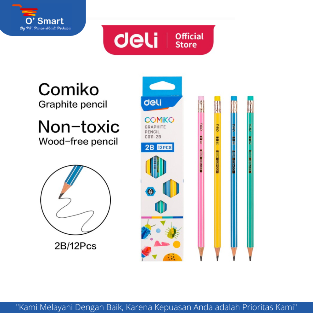 

DELI Pensil 2B C011-2B (12 Pcs/Kotak)