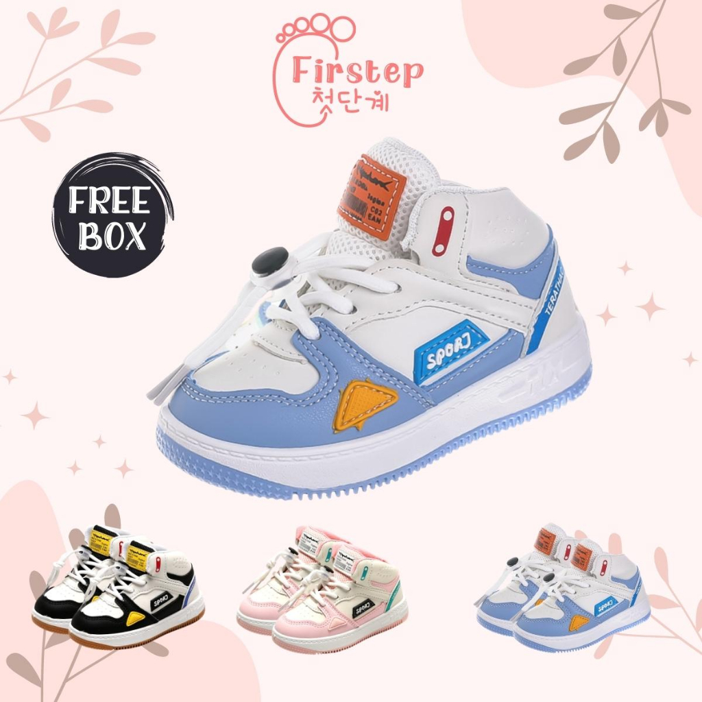 Firstep ❤️ Sepatu Anak Perempuan dan Laki Laki Sneakers Anak Import Sport Canvas Unisex Colorful 1-7 Tahun FS124