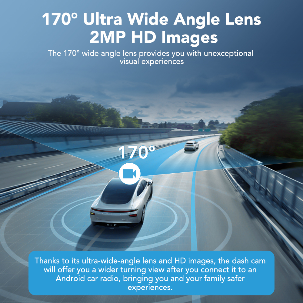 720P HD USB Dash Cam for Android Radio Head Unit 170 Degree Wide Angle Lens ADAS Loop Recording Car DVR Video Recorder