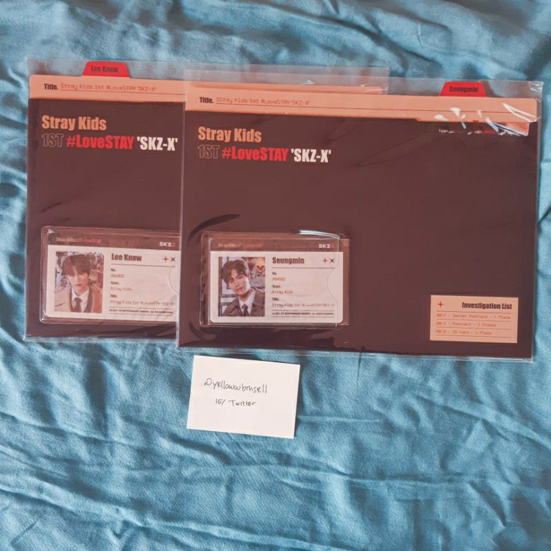 POSTCARD & ID CARD FILE SET SKZ-X FANMEET LOVESTAY BANGCHAN CHAN LEE KNOW CHANGBIN HYUNJIN HAN JISUN