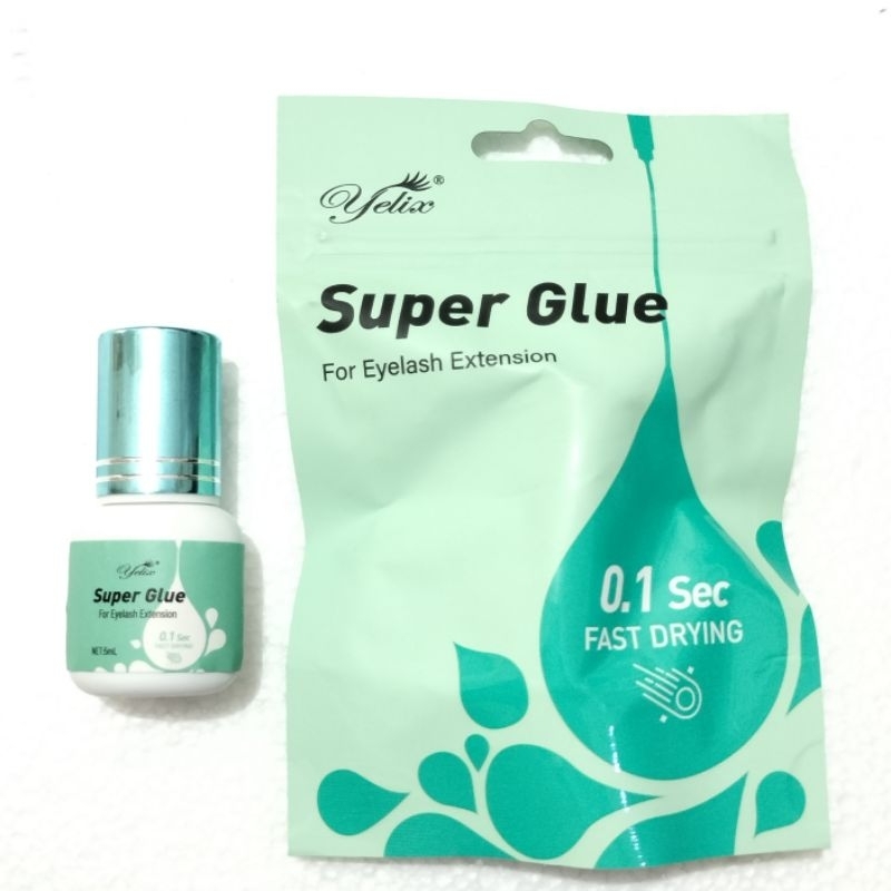 NEW!!! YELIX GLUE 5ml Super Glue FAST DRYING 0.1 Sec Glue Eyelash Extension Professional tidak perih tahan lama best seller termurah