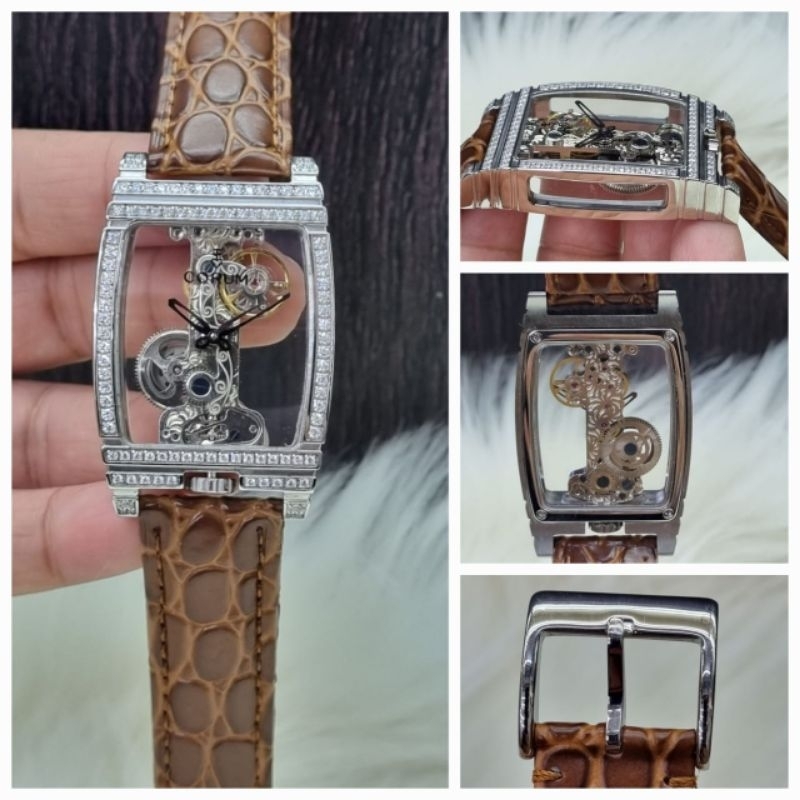 JAM TANGAN PRIA TANSPARAN CORUM BRIDGE OTOMATIS