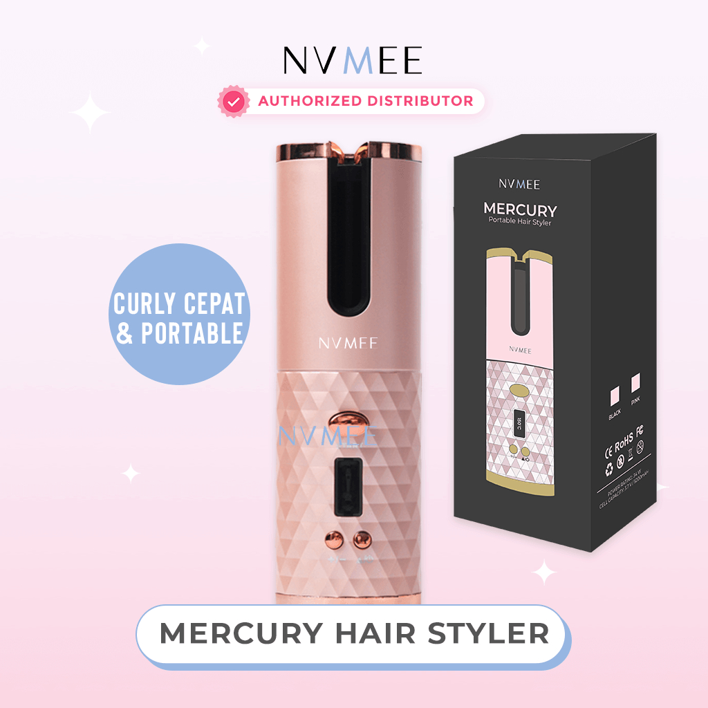 NVMEE - Catokan Keriting Portable Otomatis Magic Curler Mercury Hair Styler Praktis Anti Ribet