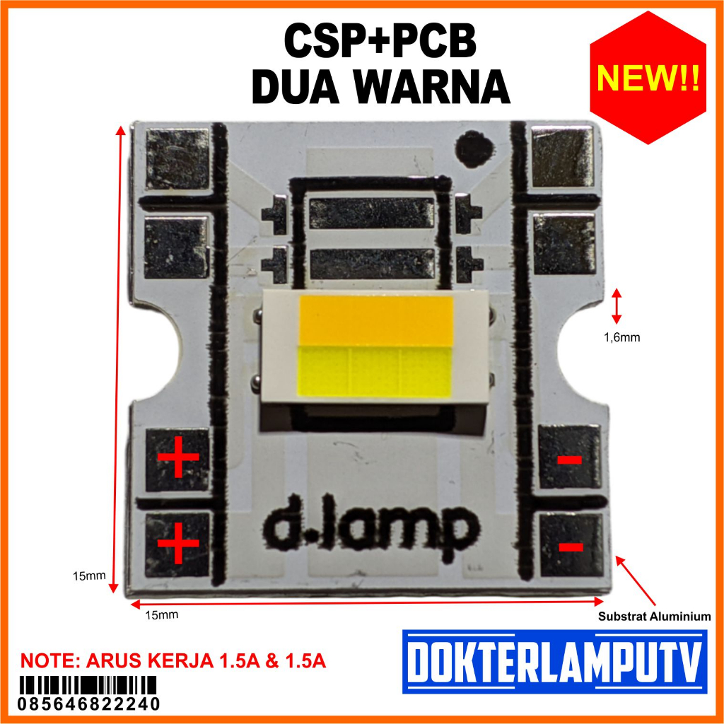 LED CSP + PCB DUA WARNA UNTUK PROYEKTOR PROJEK LED DIY 3570