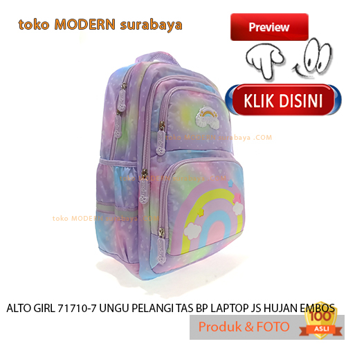 Tas ransel anak perempuan sekolah ALTO GIRL TAS BP PELANGI LAPTOP EMBOS