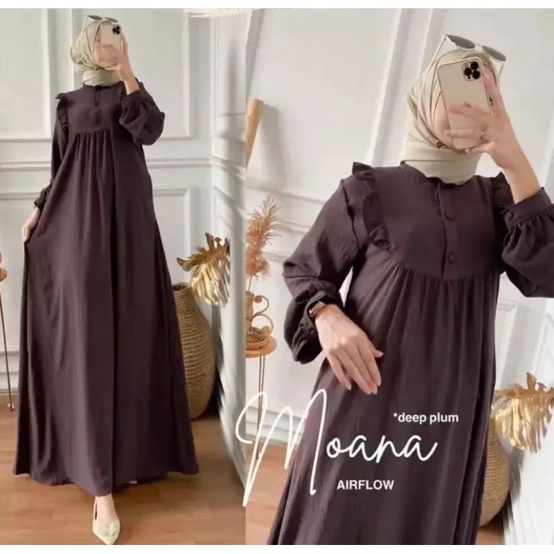 GAMIS CRINKLE AIRFLOW / MOANA DRESS MAXY / GAMIS CRINKLE TERMURAH