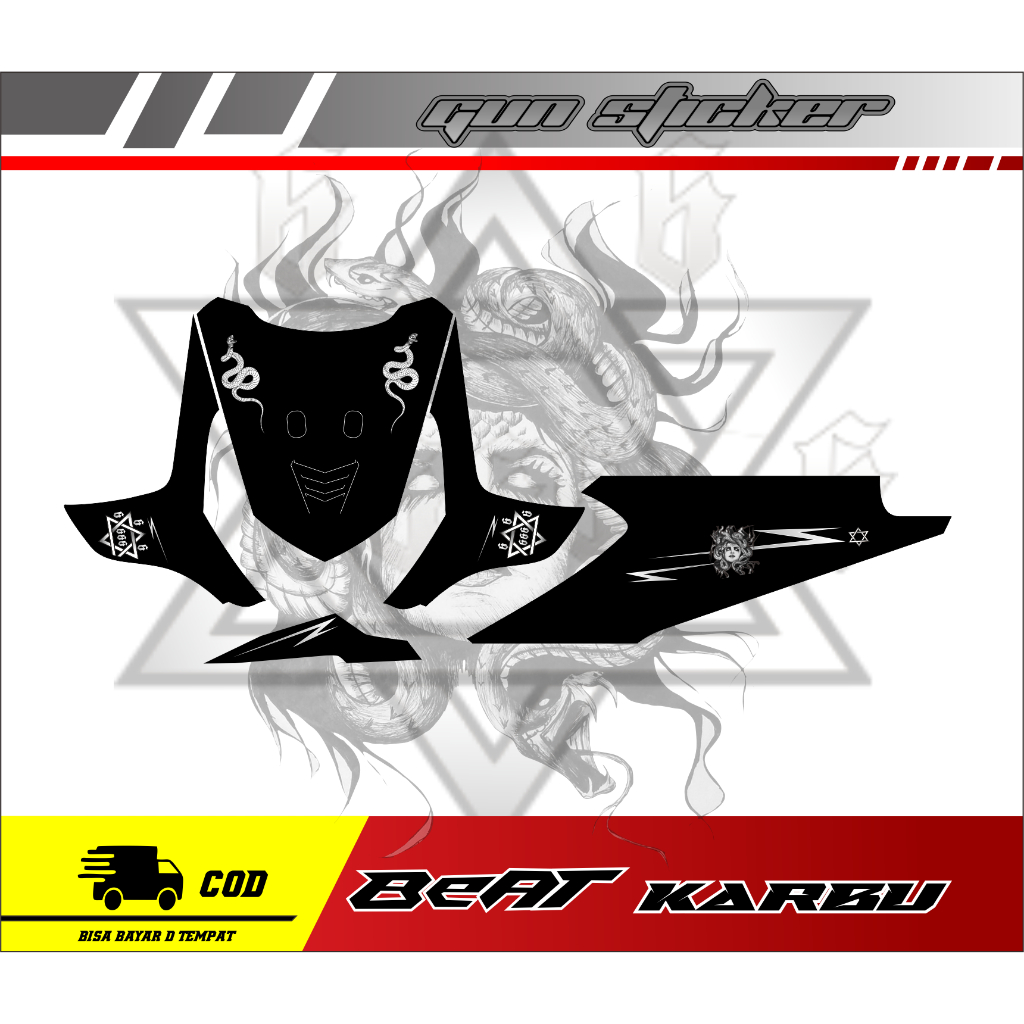 STRIPING TRANSPARAN MEDUSA BEAT KARBU