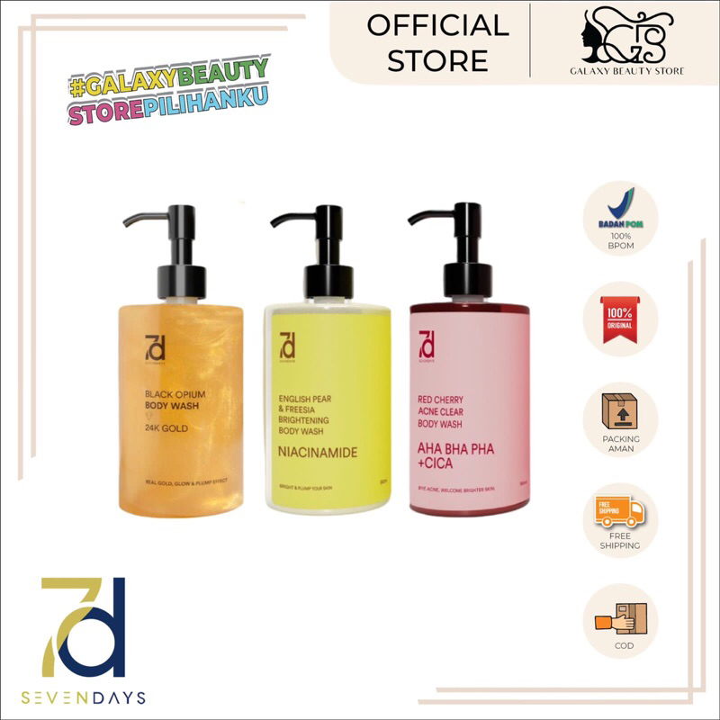 SEVENDAYS BODY WASH 360ML / SEVEN DAYS SABUN MANDI MURAH ORIGINAL