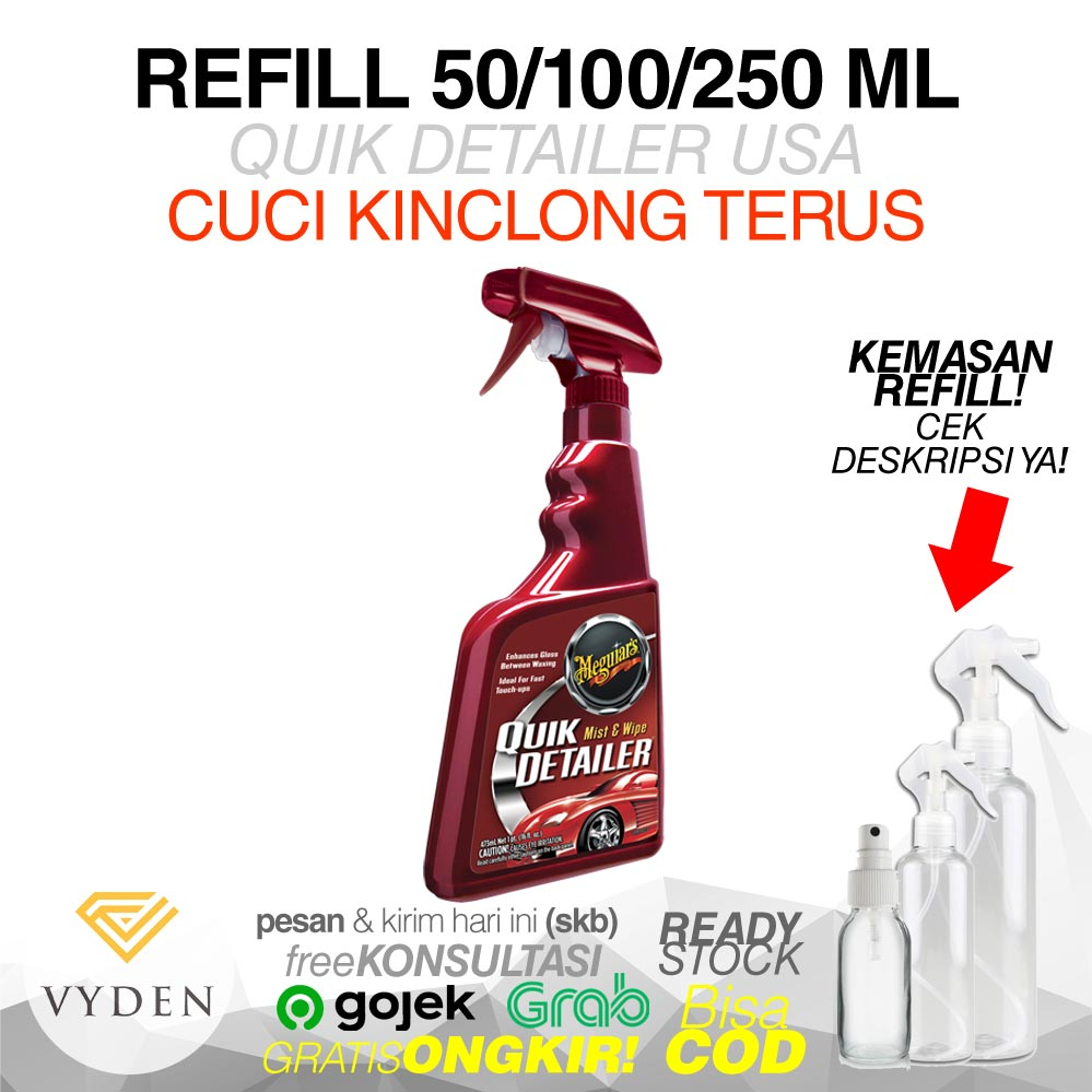 MEGUIARS Quik Detailer Mist Wipe REFILL Perawatan Harian Pelicin Clay Lube A3316