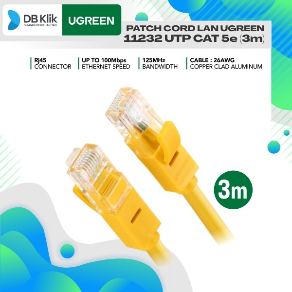 Patch Cord LAN UGreen - Kabel Cat 5e Utp UGreen Ethernet 3 Meter