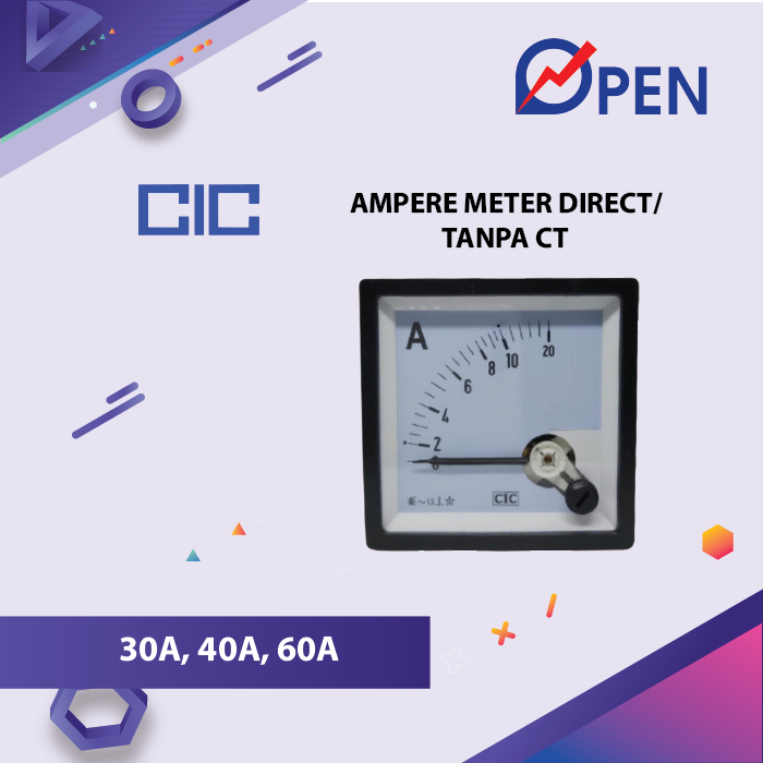 AMPERE METER DIRECT/TANPA CT MI 96 30A, 40A, 60A CIC
