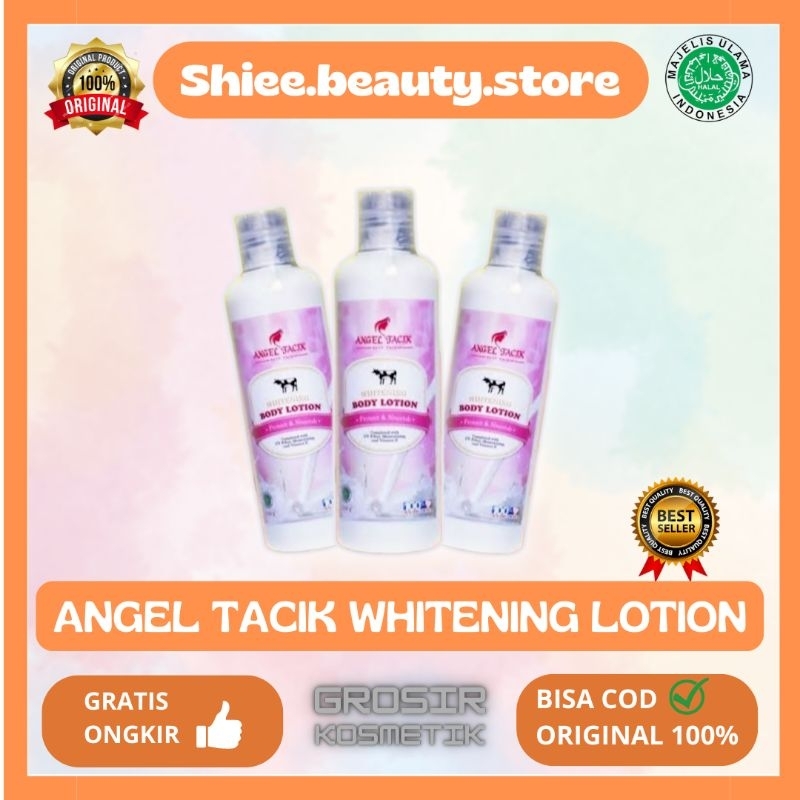 (COD) READY STOCK Angel Tacik HB Whitening Body Lotion Bibit mimi AHA pemutih badan Lotion badan