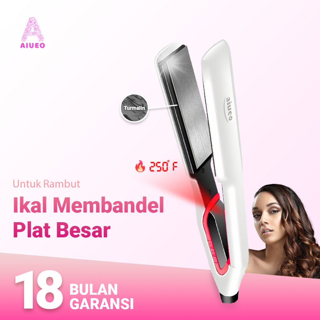 [GARANSI 18 BLN] • Catokan Rambut Hair Straightener AIUEO 957 | Alat Catok Meluruskan Rambut dan Keriting Profesional