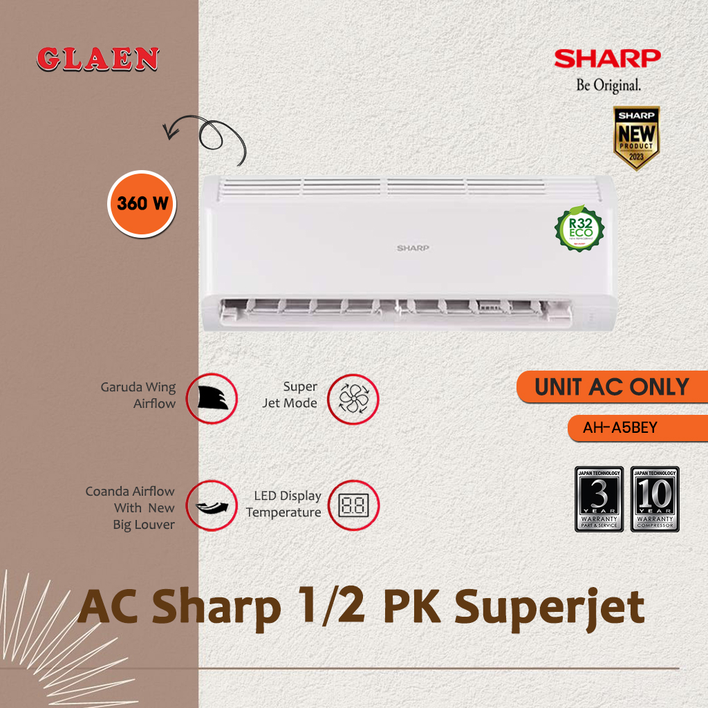 AC Sharp 1/2 PK  AH-A5BEY | AC Sharp 1/2 PK Unit Only