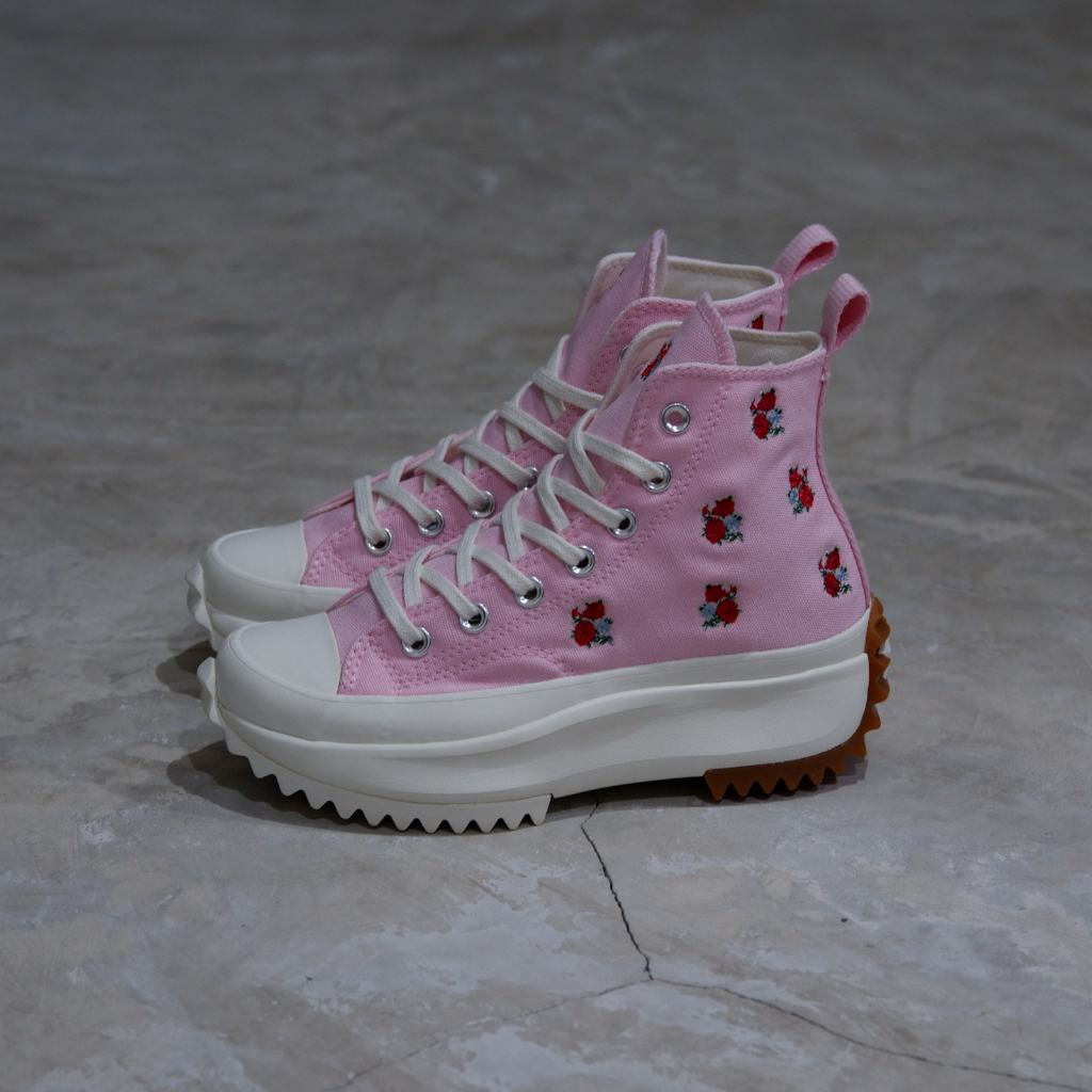 CONVERSE RUN STAR HIKE HI EMBROIDERED FLORAL PINK