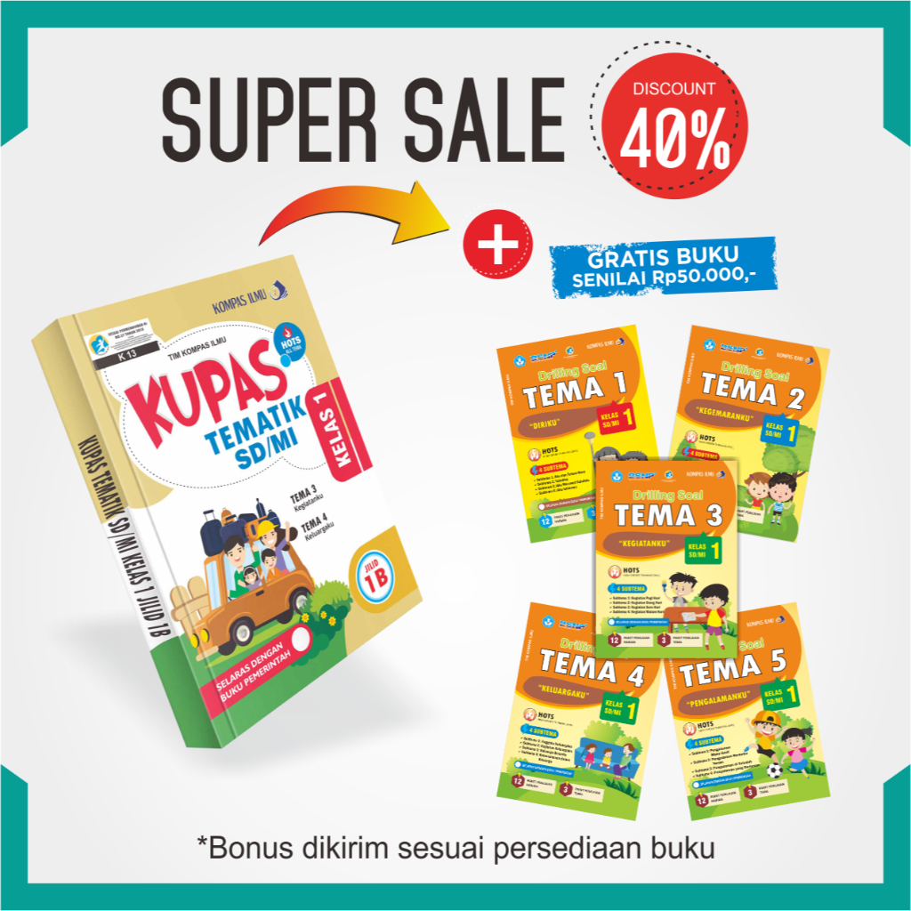 Buku Tematik Kelas 1 SD - Edu Penguin Kupas Tematik SD/MI Kelas 1