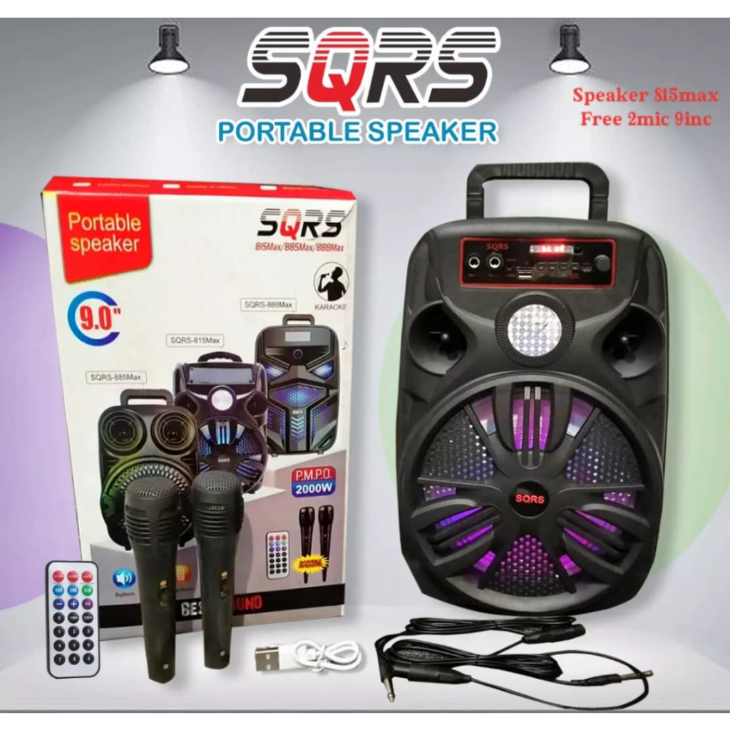 Speaker 815/2 mic dan free remot