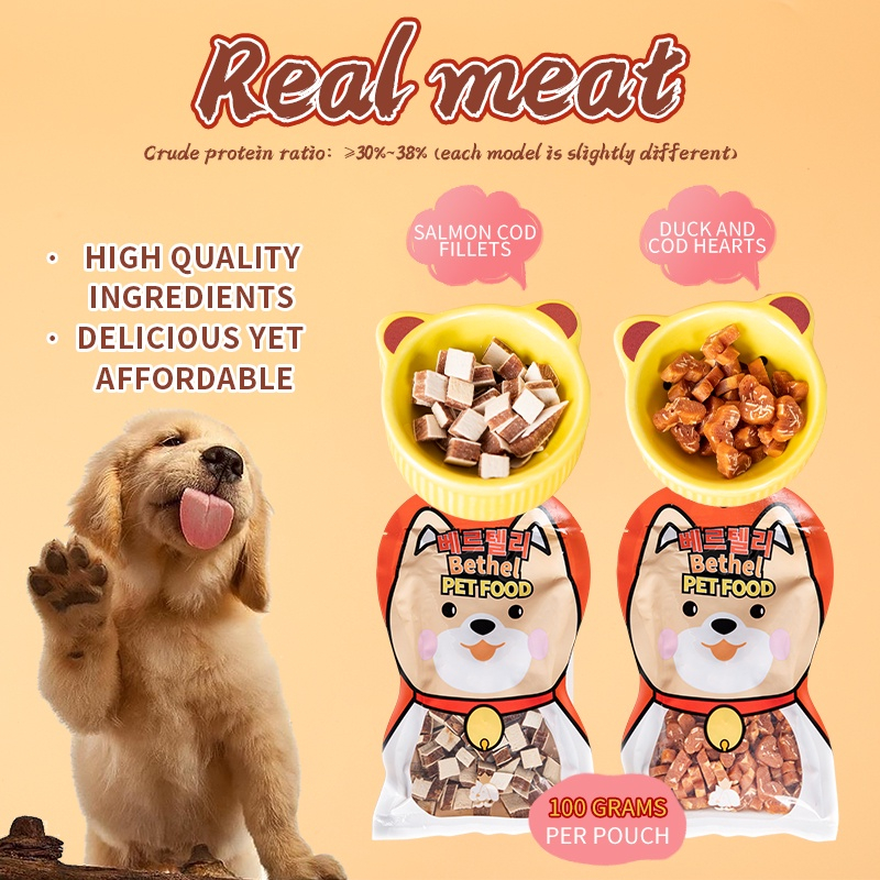 100g snack Anjing Kucing Pet Perlakuan Anjing Perlakuan Anjing Daging Sapi Keju Cottage Perlakuan Anjing Untuk Pelatihan