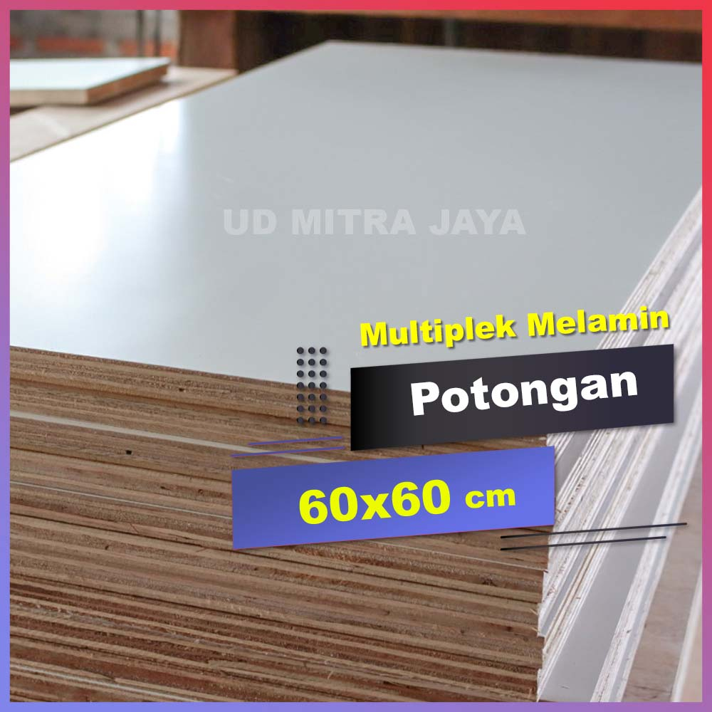 Triplek melamin 3mm doff 60x60