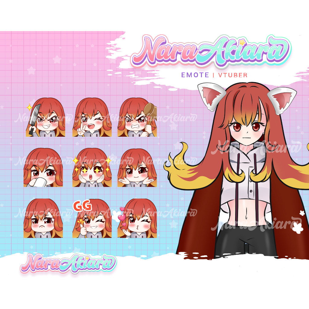 Pilihan Emote Vtuber untuk Memeriahkan Streaming Twitch Anda, Desain Emote, Emote Streaming, Twitch 
