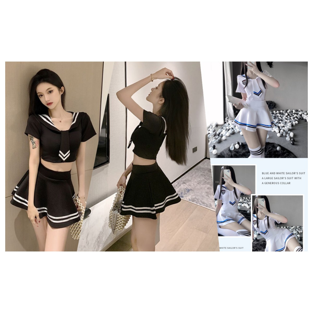 Online Fashion Lingerie Wanita Sexy Cosplay Jumbo Kostum Cosplay Seragam Siswa A516-2