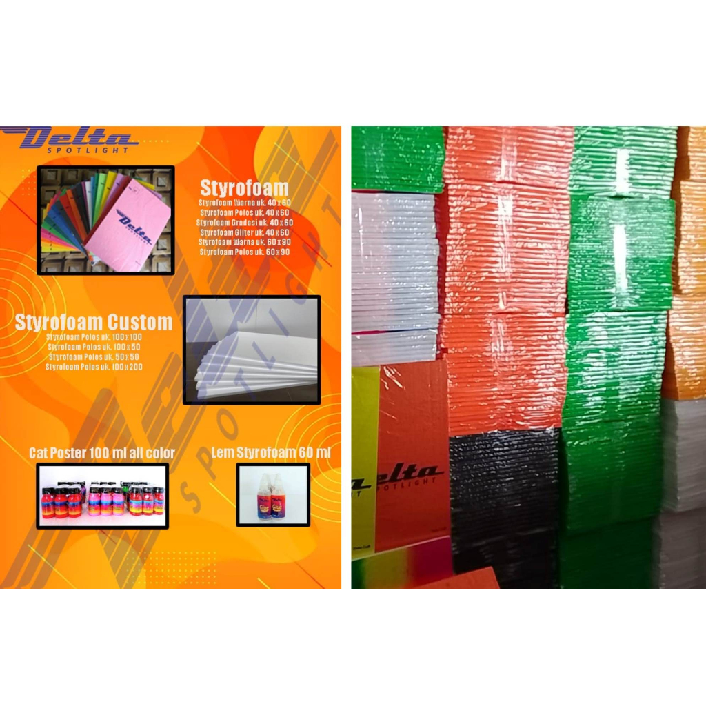 

Sterofoam warna warni / Gabus / styrofoam warnawarni