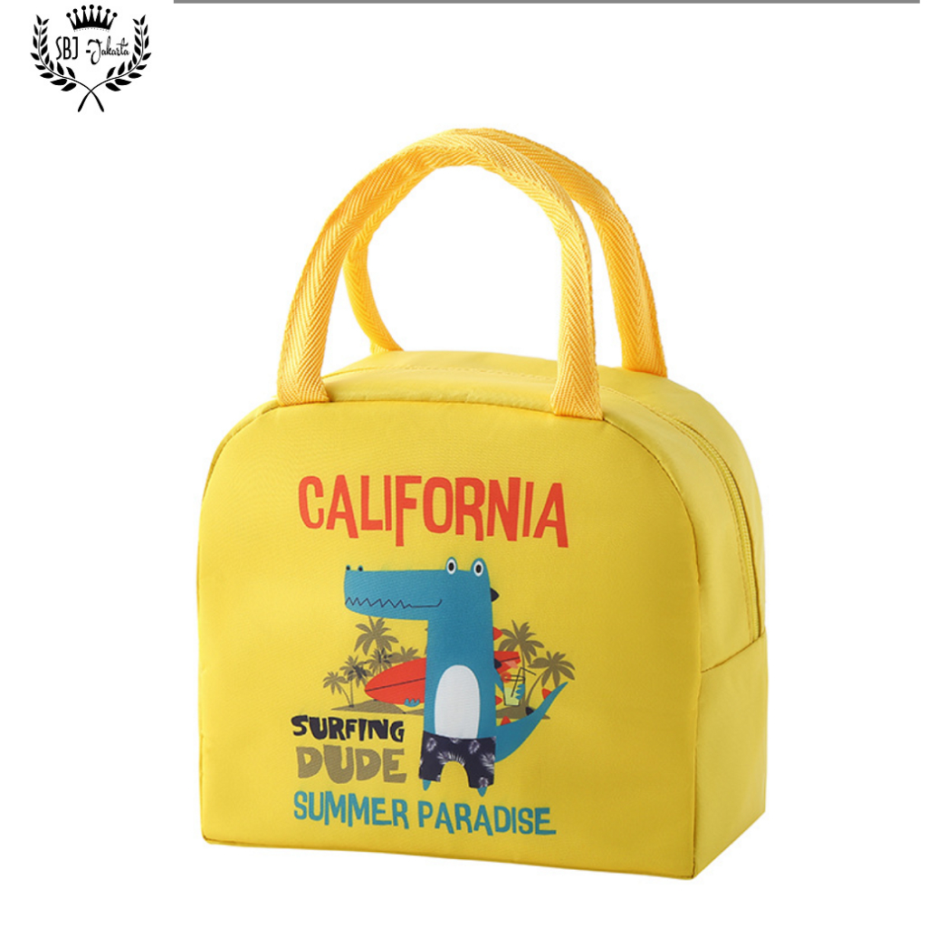 TAS BEKAL INSULATED LUNCH BAG CALIFORNIA DUDE TAS RANTANG THERMAL