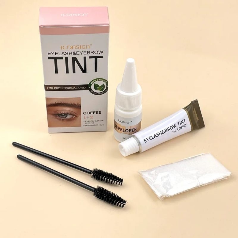 TINT IC0N. SIGN 2in1 TINT LASH LIFT EYELASH EYEBROW Pewarna Alis dan Bulu Mata Coating BEST SELLER Warna Natural