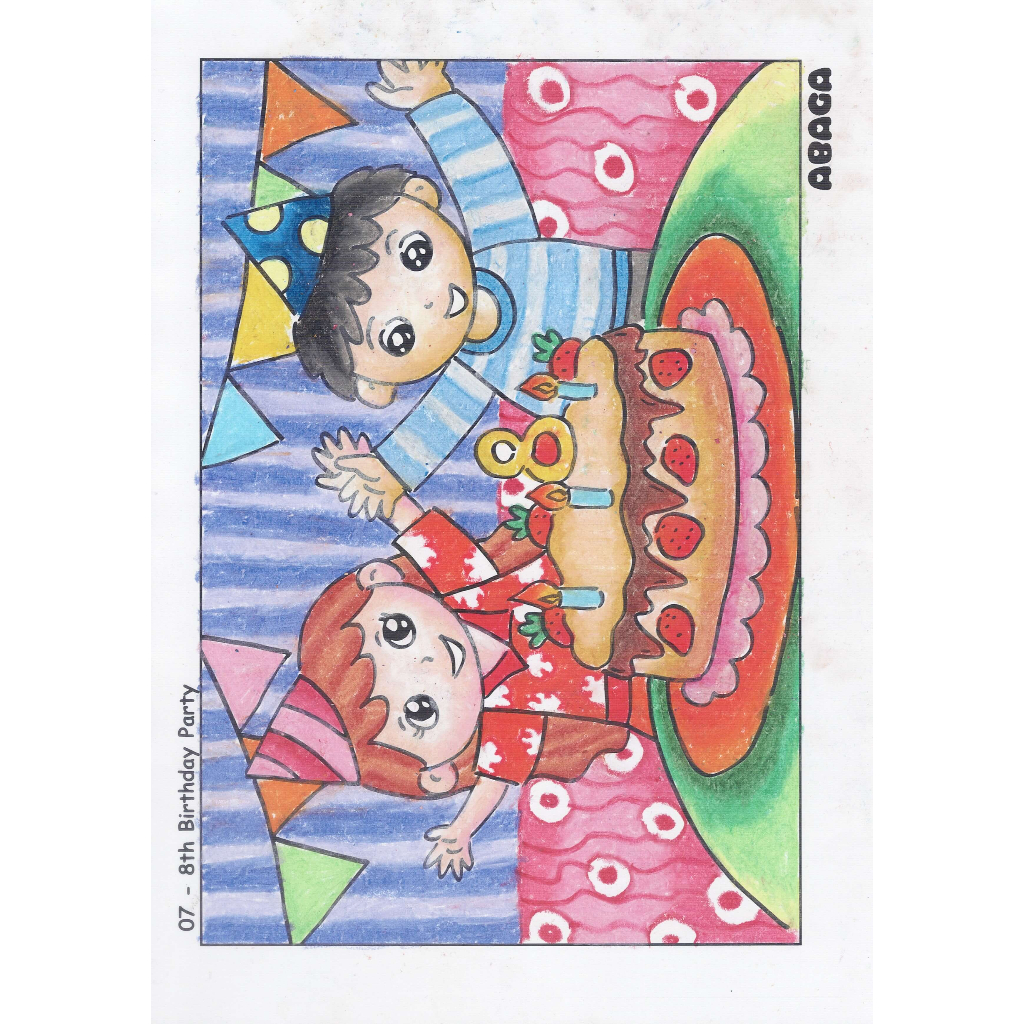 

Lembar Mewarnai Anak Teknik Pastel / 8th Birthday Party / Smart Coloring Page