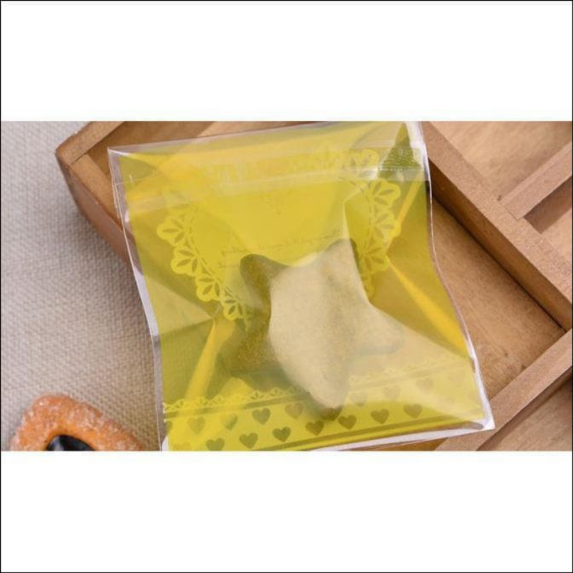 

PLASTIK FANCY COOKIES - KUE - PERMEN - ACCESSORIES YELLOW HEART 10X10 Terbaru