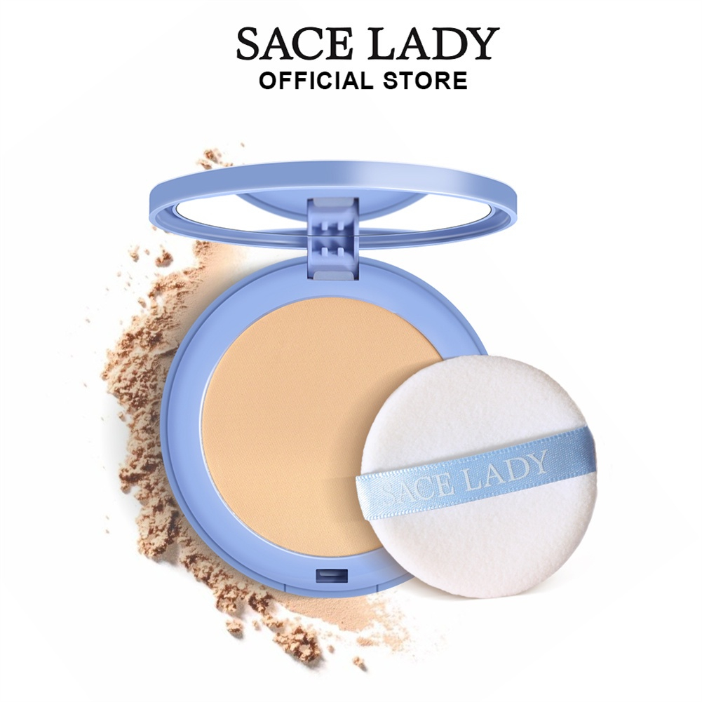 SACE LADY Waterproof Pressed Powder Matte Flawless Lightweight Oil-Controlling Makeup - 8gr