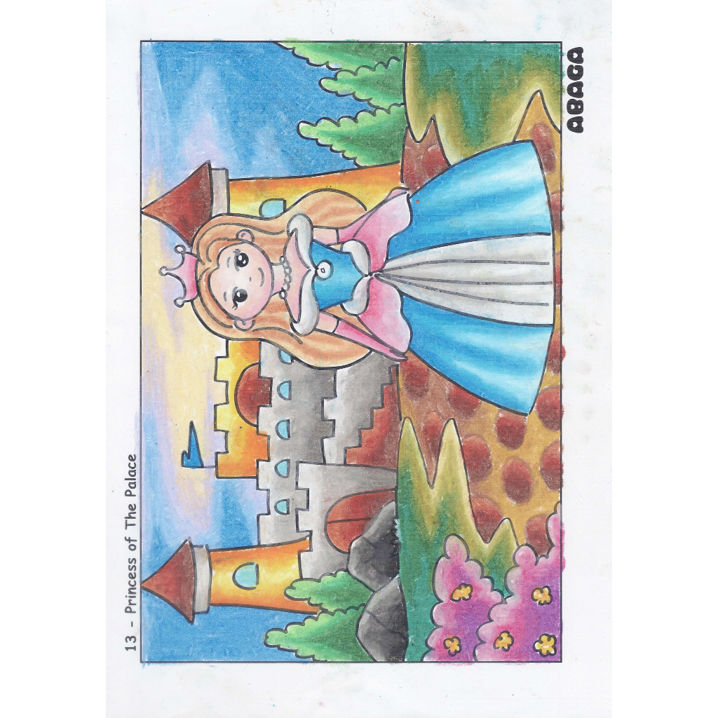 

Lembar Mewarnai Anak Teknik Pastel / Princess Of The Palace / Smart Coloring Page