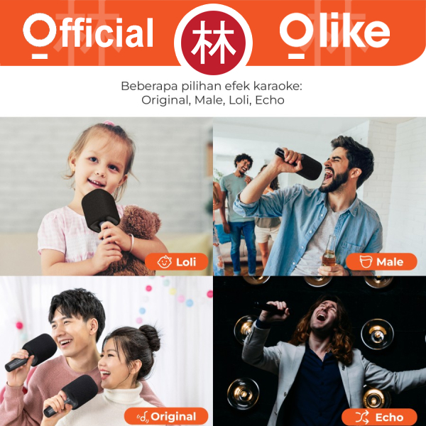 Olike KM1 Portable Microphone Wireless Karaoke Mic BT 5.0 Aux Micro SD