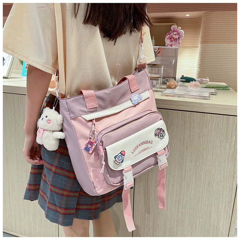 E6785 TAS RANSEL WANITA 2IN1 TAS RANSEL IMPORT MURAH REALPIC TAS RANSEL SEKOLAH TERLARIS