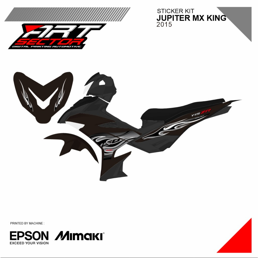 STICKER STRIPING TRANSPARAN JUPITER MX KING API
