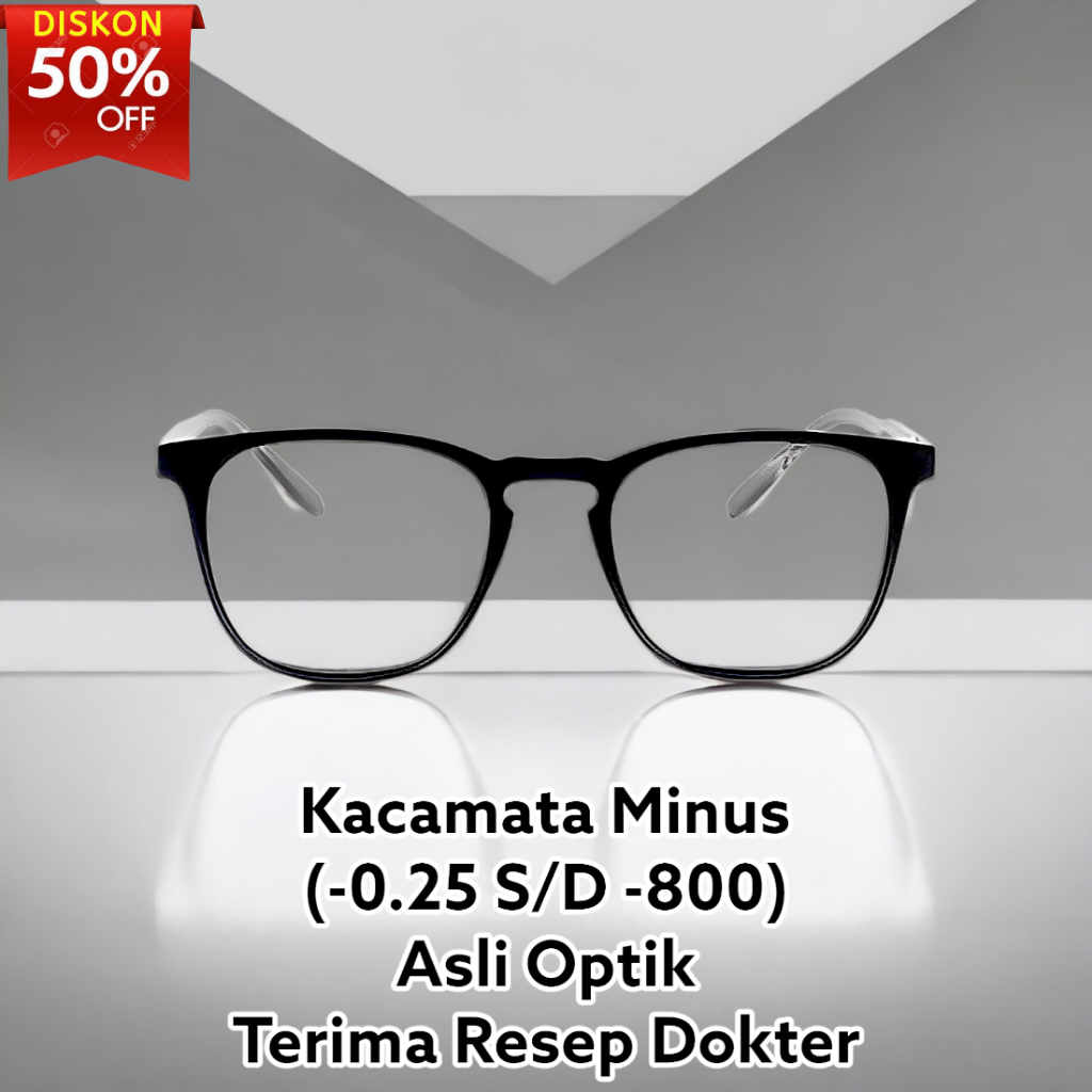 Kacamata Minus Pria Dan Wanita Korea (-0,25 S/D 8,00) Kacamata Rabun Jauh Optik Asli Resep Dokter